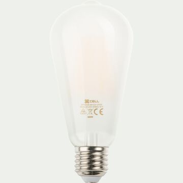 Ampoule LED déco à filament poire lumière chaude - E27 8W D6,4cm blanc-STANDARD