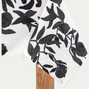 Nappe en coton à motif floral - blanc 170x250cm-MALINI