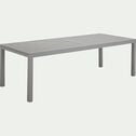 Table de jardin extensible en aluminium - gris vésuve (10 à 12 places)-Jaco