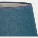 Abat-jour tambour en coton - D23cm bleu figuerolles-MISTRAL
