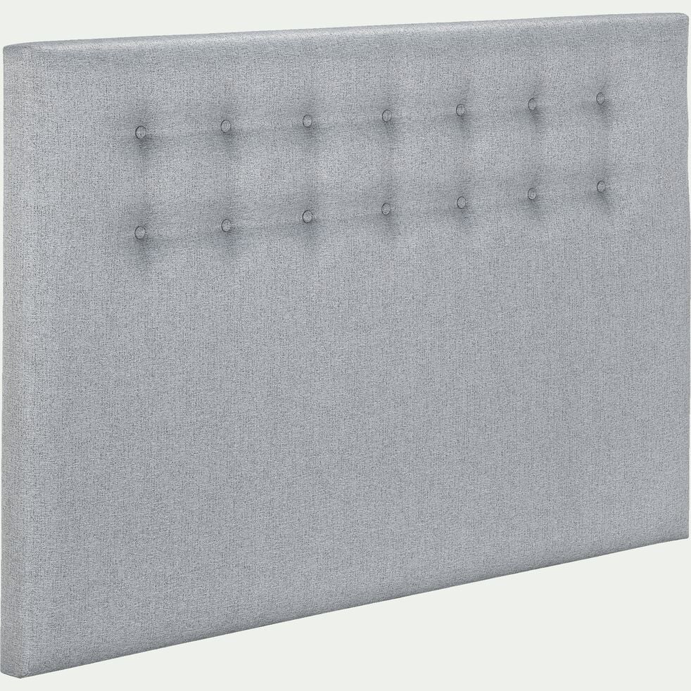 Tête de lit boutonnée en tissu - gris clair L170cm-TIBOULEN