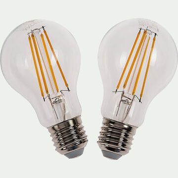 Lot de 2 ampoules LED lumière chaude culot E27 - D6cm-STANDARD