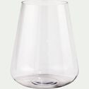 Vase obus en verre épais - transparent H23cm-BALAN