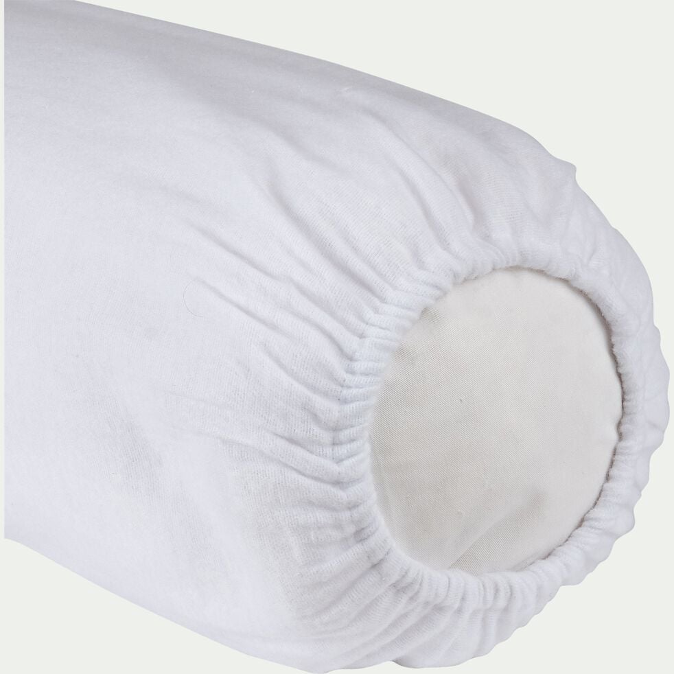 Traversin 140 cm coton moelleux blanc