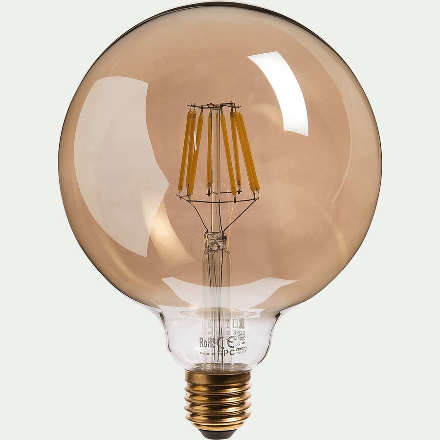 Ampoule décorative LED grise D12,5cm culot E27-DECO