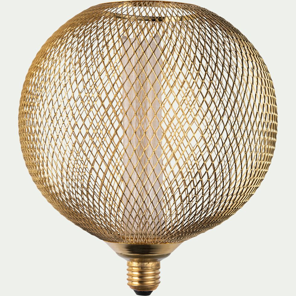 Ampoule filaire globe blanc chaud - doré 21,5cm-BETTY