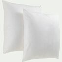 Lot de 2 oreillers moelleux en coton bio - blanc 65x65cm-KALEA