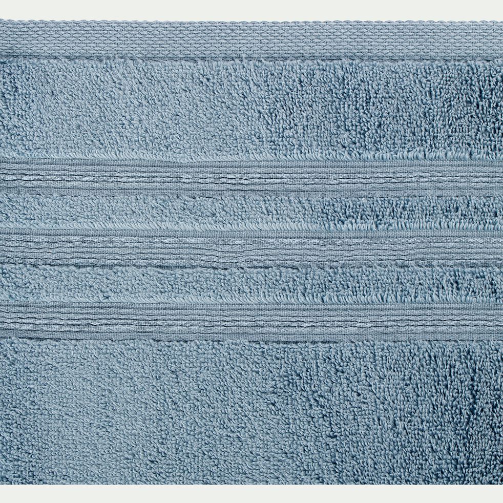 Drap de bain bouclette en coton - bleu autan 100x150cm-Noun
