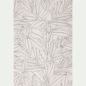 Tapis intérieur et extérieur imprimé motif Laurier - blanc écru 160x230cm-LAURIER
