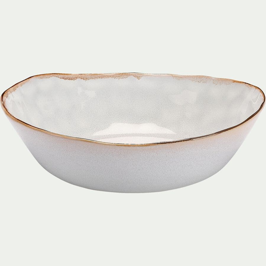 Assiette creuse en porcelaine D22cm - blanc - MARLI - ali