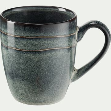 Mug en grès D9cm - vert-XYLANE