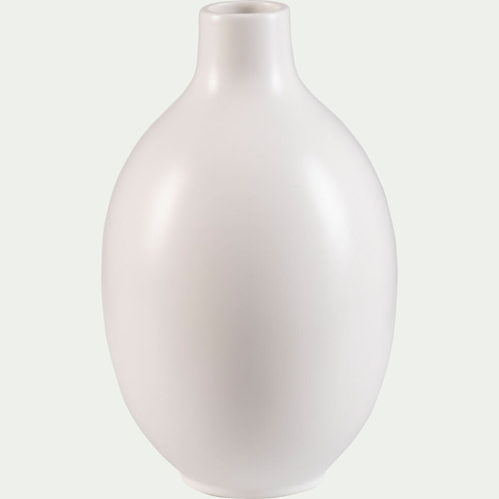 Vase en céramique - blanc H30cm-HYDRIE