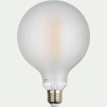 Ampoule LED verre dépoli D12cm blanc chaud culot E27-GLOBE