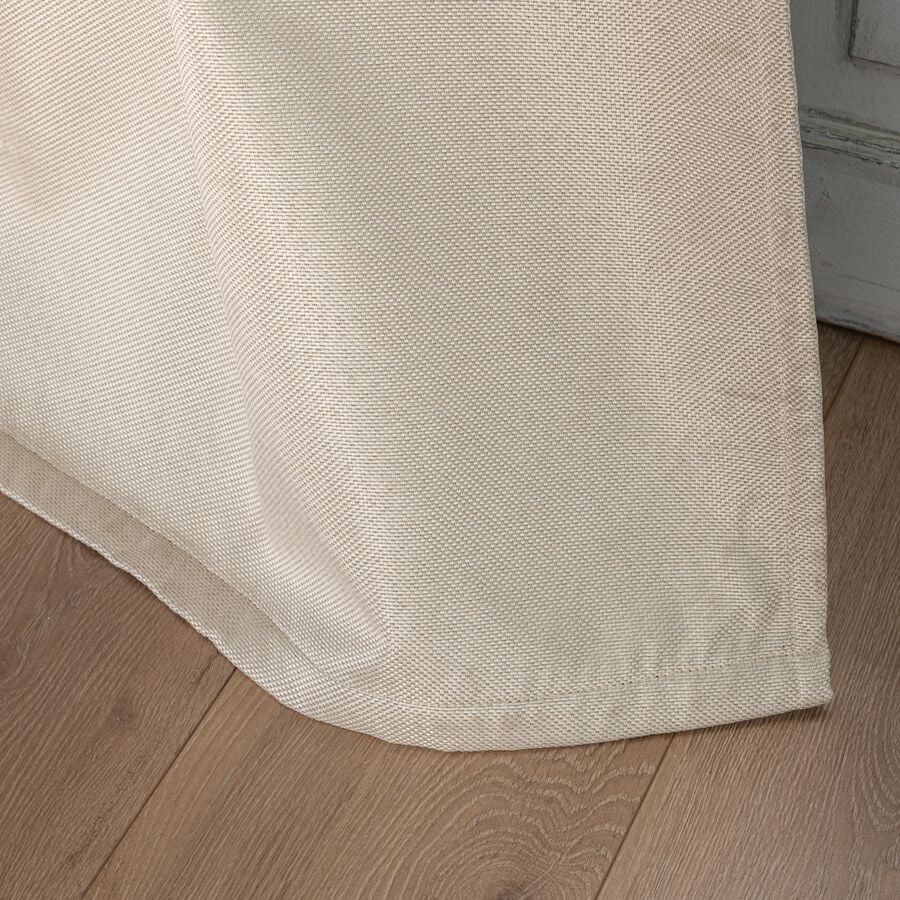 Rideau à œillets en polyester - beige roucas 135x300cm-PINEDE