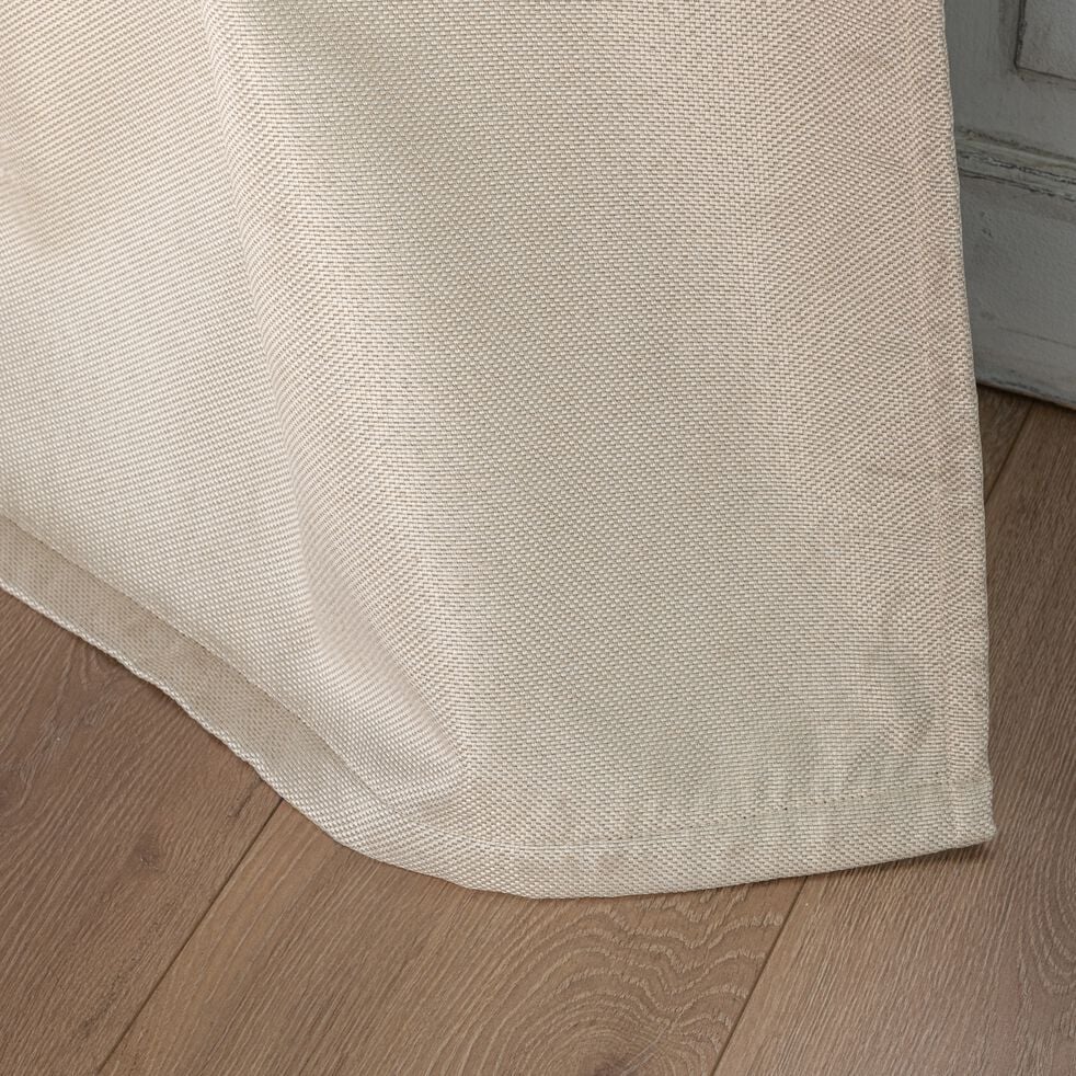 Rideau à œillets en polyester 135x300cm - beige roucas-PINEDE