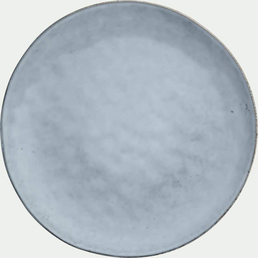 Assiette plate en grès bleu D27.5cm-ADAM