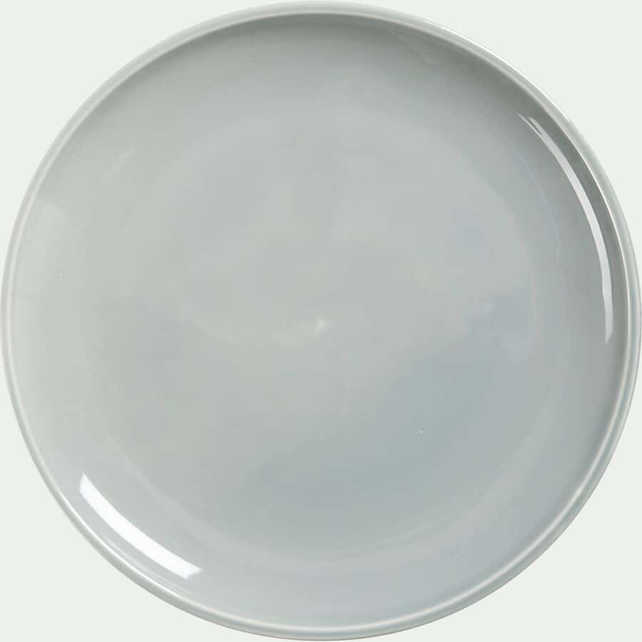 Assiette plate en faïence - gris borie D27cm-JANGAL