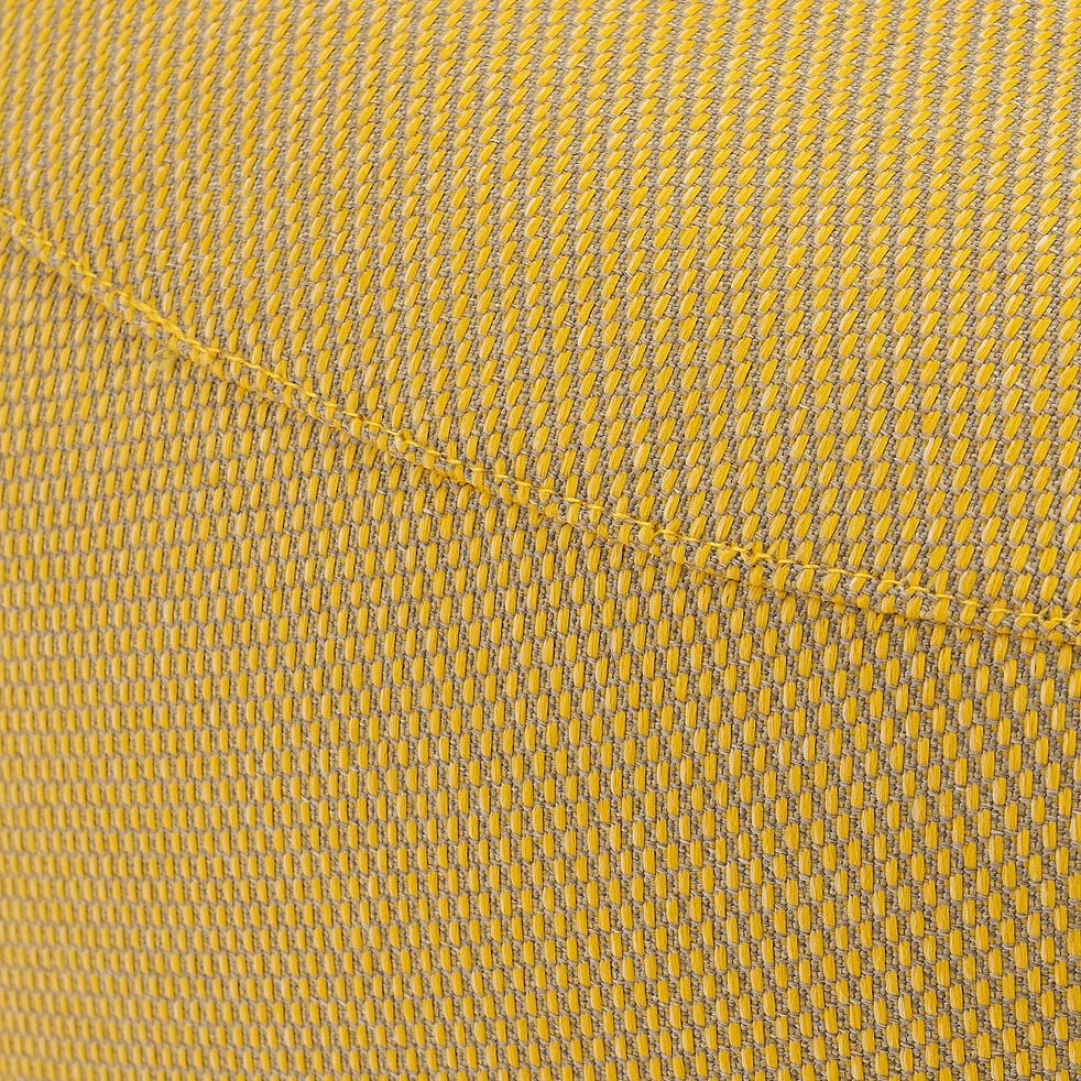 Pouf d'extérieur pneumatique en tissu - jaune D52xH22cm-JOLA