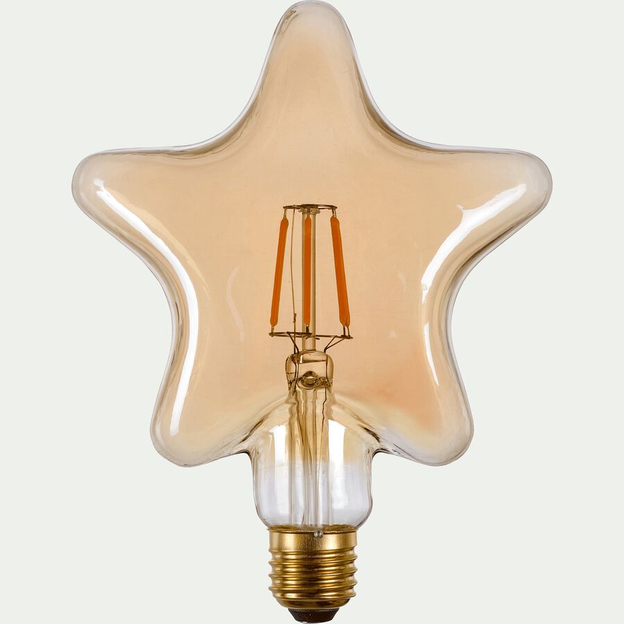 Ampoule LED décorative ambre H18cm culot E27-ETOILE
