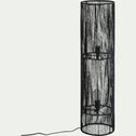 Lampe à poser cylindrique - D24xH90cm noir-CARBINI