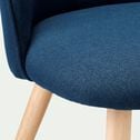 Chaise rétro en tissu - bleu figuerolles-GAROS