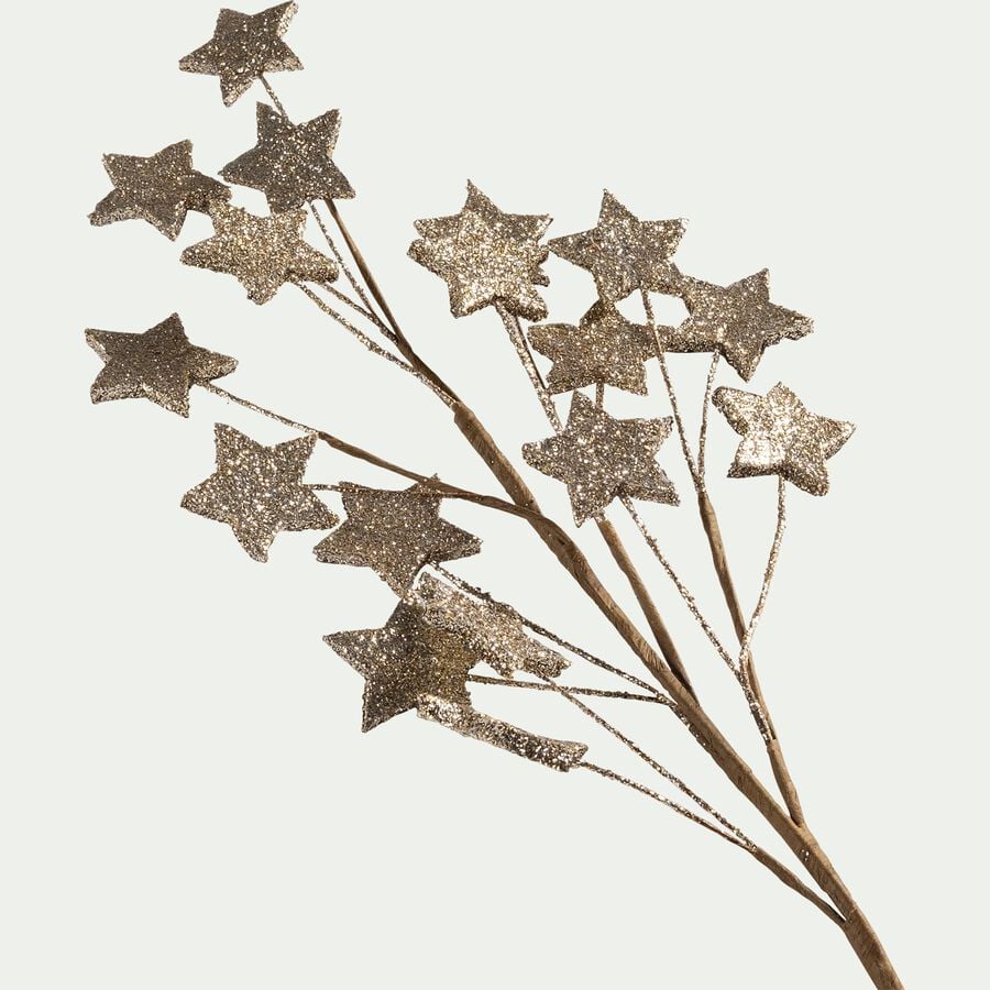 Branche de Noël étoilée - doré H70cm-ESTELLA