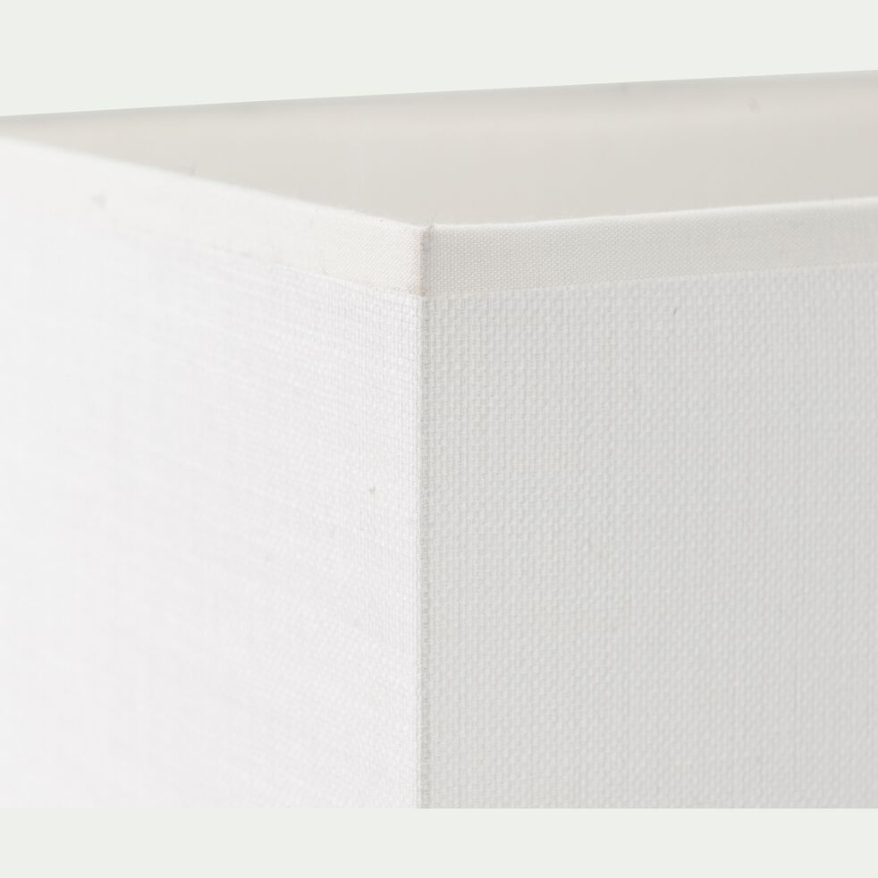 Abat-jour rectangulaire en coton - blanc 32x40cm-MISTRAL