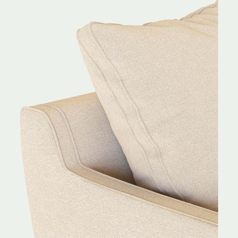 Canapé 3 places fixe en tissu joint - beige roucas-LENITA