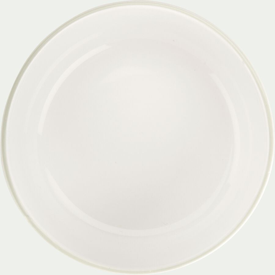 Assiette creuse en faïence blanc ventoux D16cm-LANKA