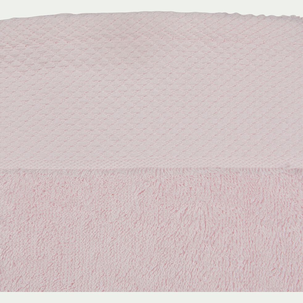 Lot de 2 serviettes invité en coton peigné - rose simo 30x50cm-Azur