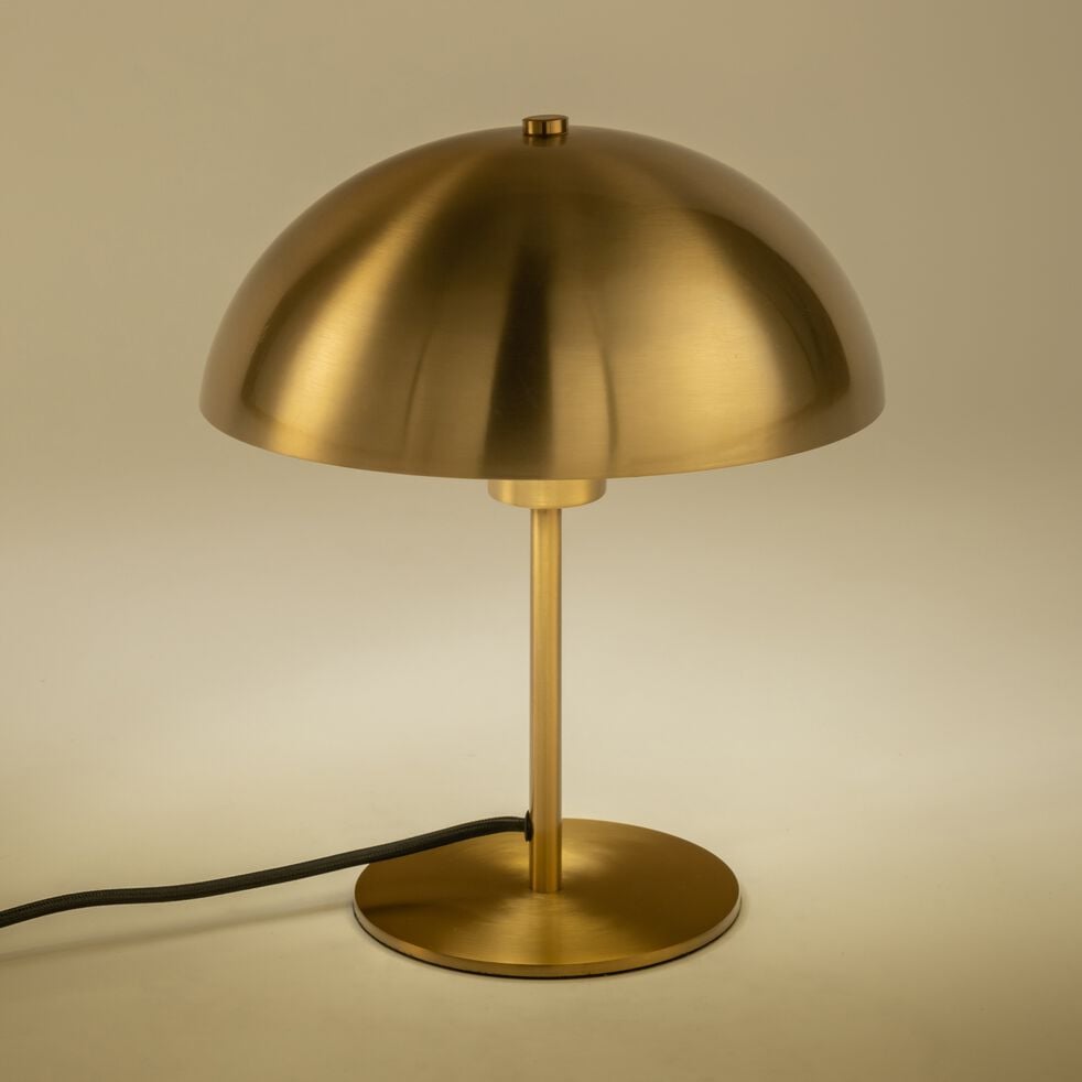Lampe champignon électrifiée - doré H36cm-OULIVO