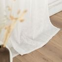 Voilage à œillets en coton motif Jasmin - blanc 140x250cm-JASMIN