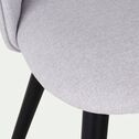 Chaise rétro en tissu avec piètement noir - gris borie-GAROS