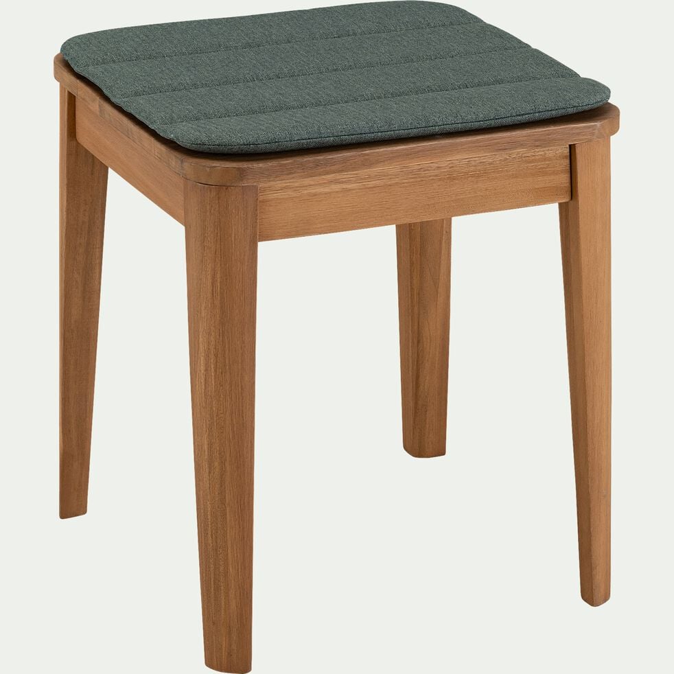Galette de chaise indoor & outdoor en tissu déperlant - vert cèdre-KIKO