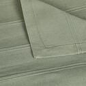 Couvre-lit tissé en coton - vert olivier 230x250cm-BELCODENE