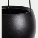 Pot à suspendre en céramique - noir D15xH13cm-LAZAR