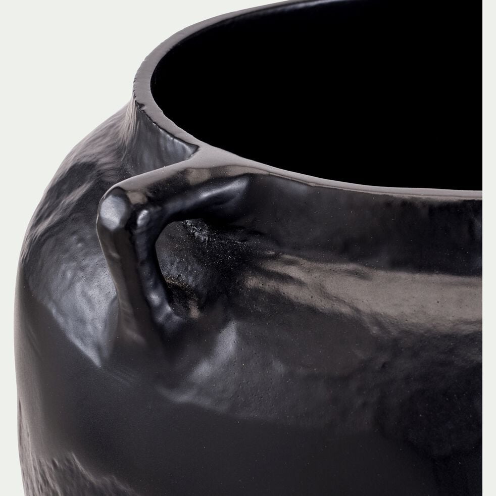 Vase amphore en céramique - noir D20xH24cm-ANAYAM