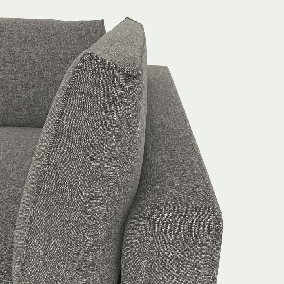 Canapé d'angle 4 places droit en tissu tramé - gris restanque-AUDES