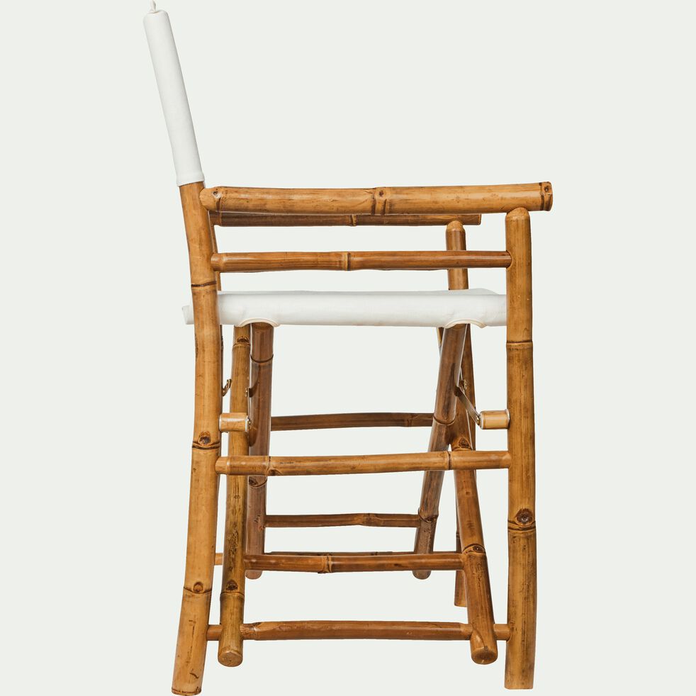 Chaise de jardin avec accoudoirs régisseur en bambou - naturel-NIMES