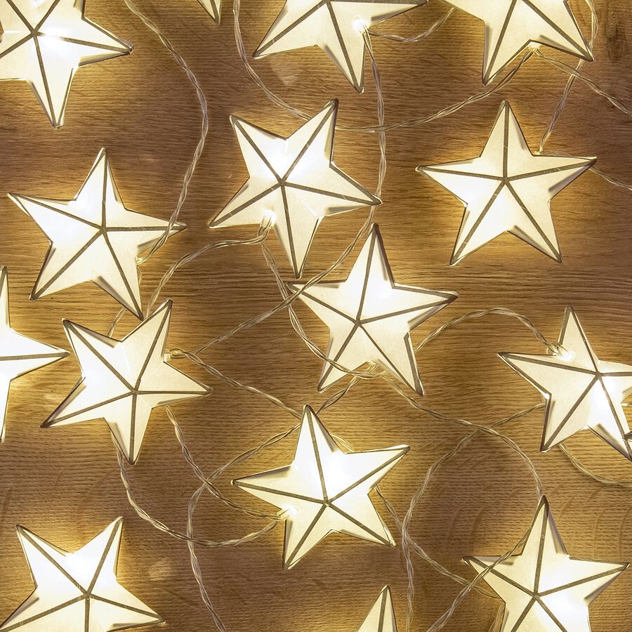 Guirlande étoilée lumineuse L380cm-GARDIOLE