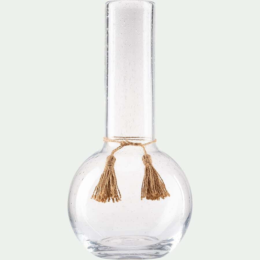 Vase ballon bécher en verre - transparent H32,5cm-ARIA