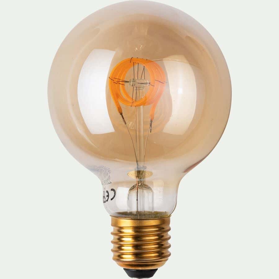 Ampoule LED globe décorative - ambr D8,5cm-GLOBE