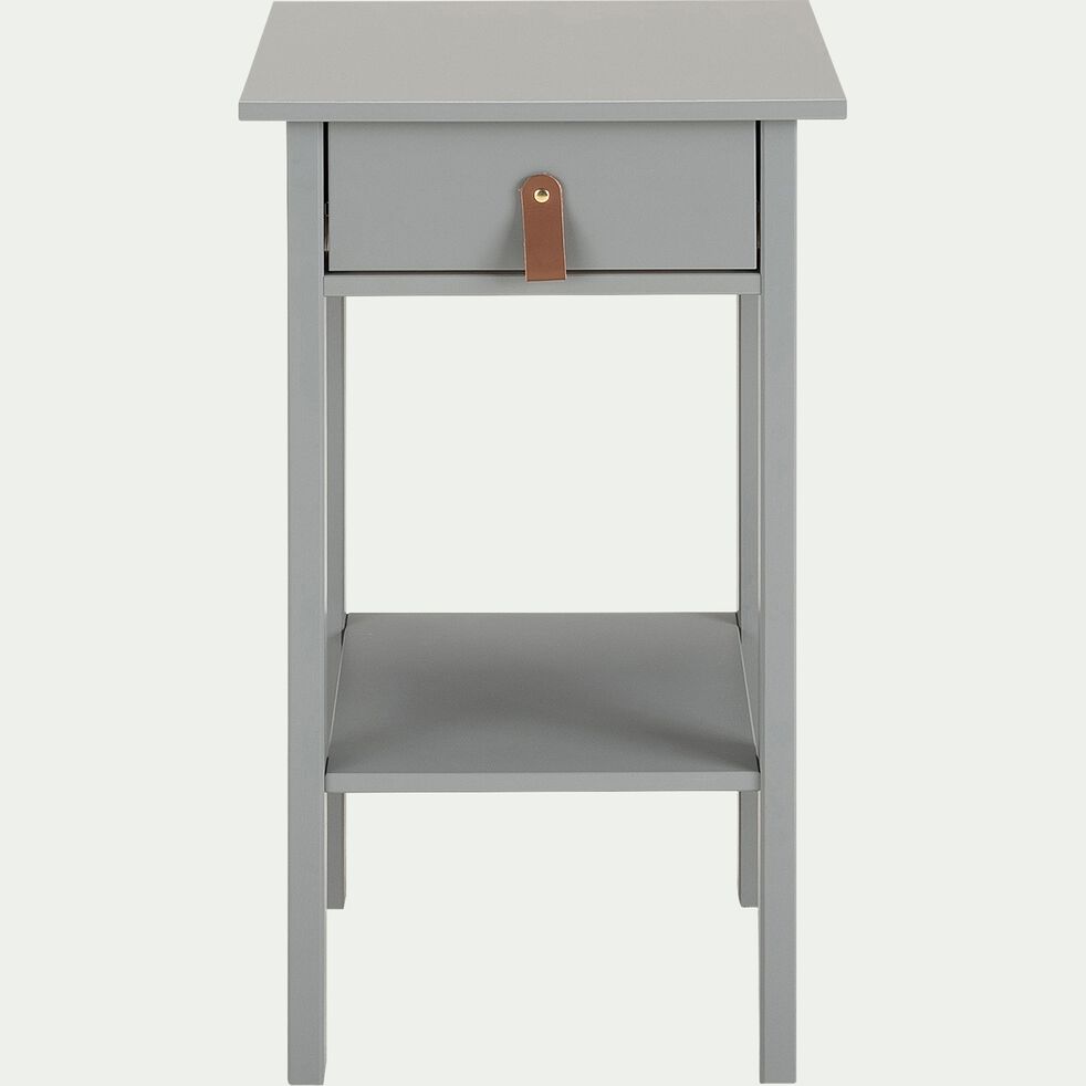 Table de chevet en bois 1 tiroir L40cxl35,4cxH70cm - gris-DAURIAN