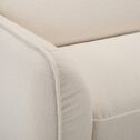 Canapé 3 places fixe en tissu bouclette - blanc capelan-CALVI