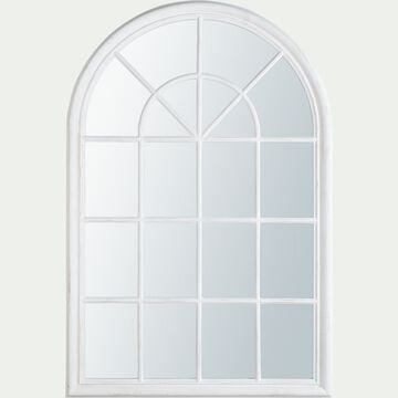 Miroir arche en bois - blanc 100x150cm-ARMANCE