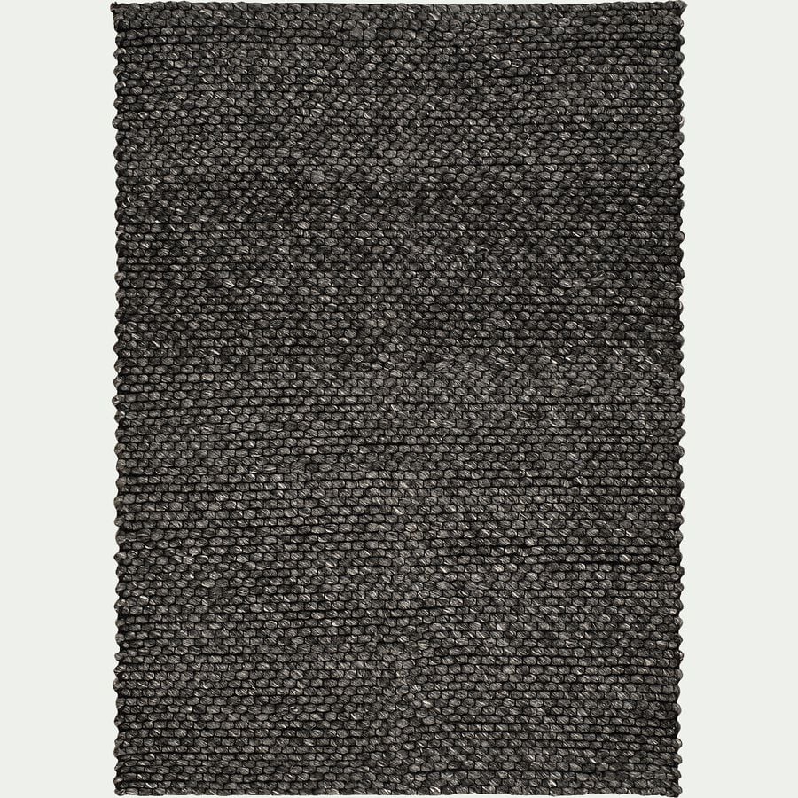 Tapis en laine et coton - gris foncé 160x230cm-MAUSSANE