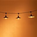 Guirlande lumineuse en acier avec 10 ampoules LED - noir l6m-VINTY