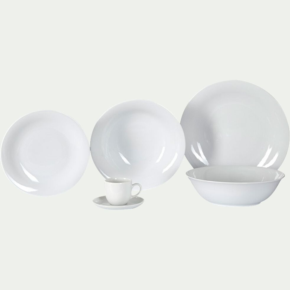 Assiette plate en porcelaine qualité hôtelière D27cm - blanc-ETO