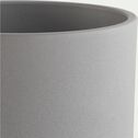 Cache-pot en céramique - gris D13,5xH12,5cm-JOS