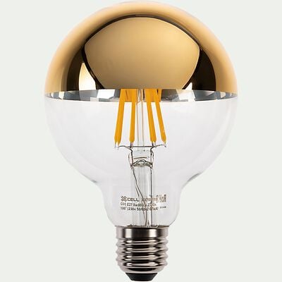 Ampoule LED déco à filament globe lumière chaude 9W - doré D9,5cm-GLOBE
